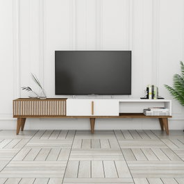 Hanah Home Milan Alt Soporte de TV Nogal y Blanco